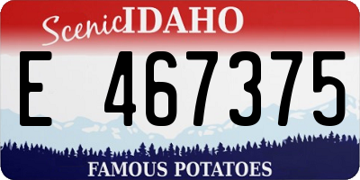 ID license plate E467375