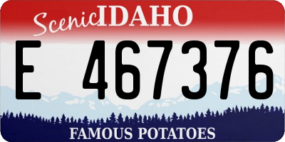 ID license plate E467376