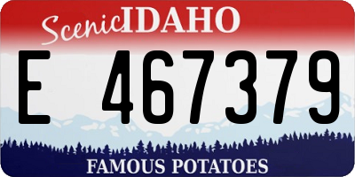 ID license plate E467379