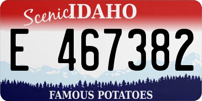 ID license plate E467382