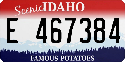 ID license plate E467384