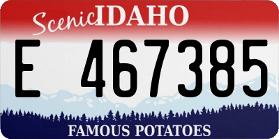 ID license plate E467385