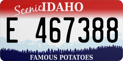 ID license plate E467388