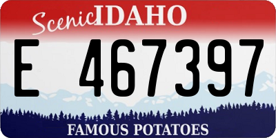 ID license plate E467397