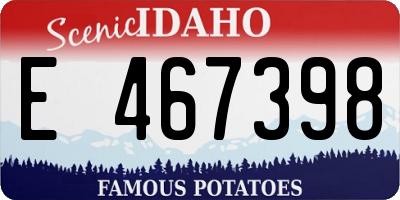 ID license plate E467398