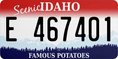 ID license plate E467401