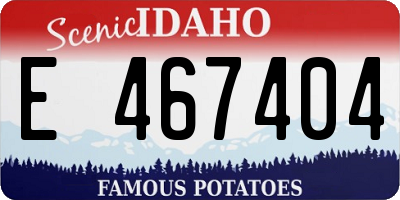 ID license plate E467404