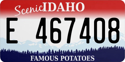 ID license plate E467408