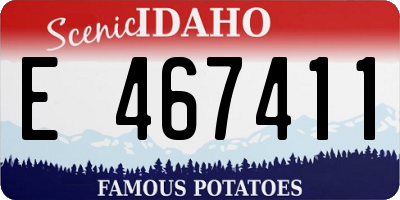 ID license plate E467411