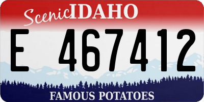 ID license plate E467412