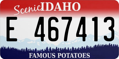 ID license plate E467413