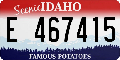 ID license plate E467415