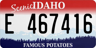 ID license plate E467416