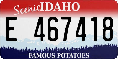 ID license plate E467418