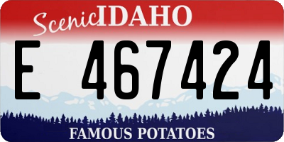 ID license plate E467424
