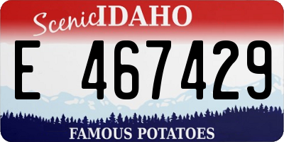 ID license plate E467429