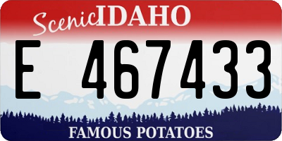 ID license plate E467433