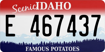 ID license plate E467437