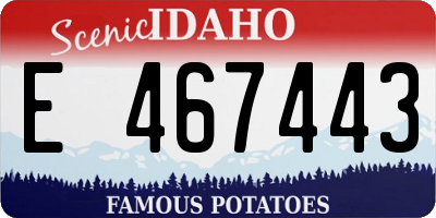 ID license plate E467443