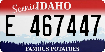 ID license plate E467447