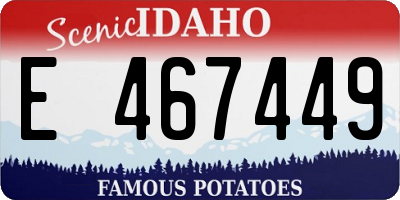 ID license plate E467449