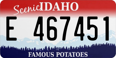 ID license plate E467451