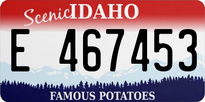 ID license plate E467453