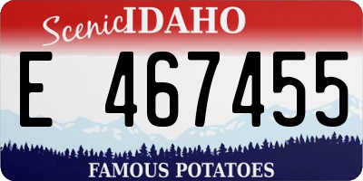 ID license plate E467455