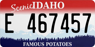 ID license plate E467457