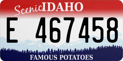 ID license plate E467458