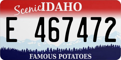 ID license plate E467472