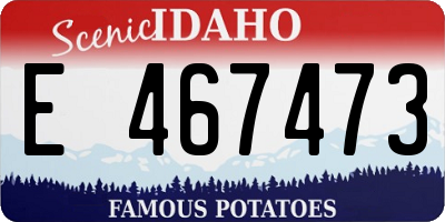 ID license plate E467473