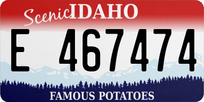 ID license plate E467474