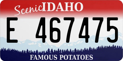 ID license plate E467475