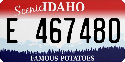 ID license plate E467480
