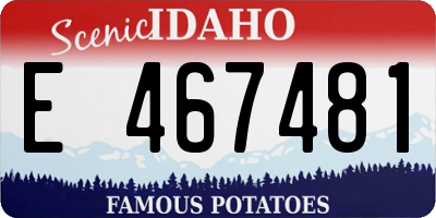 ID license plate E467481