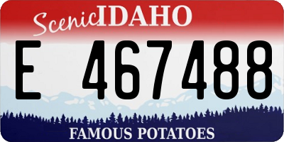 ID license plate E467488