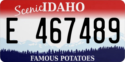ID license plate E467489