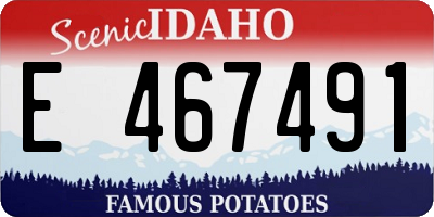 ID license plate E467491