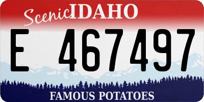 ID license plate E467497