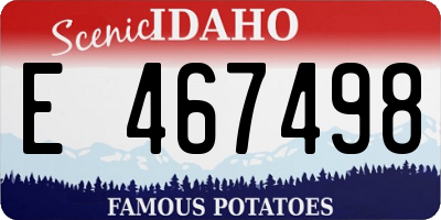ID license plate E467498