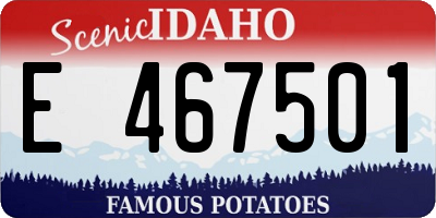 ID license plate E467501