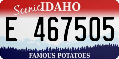 ID license plate E467505