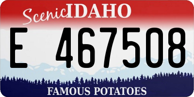 ID license plate E467508
