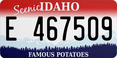 ID license plate E467509