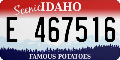 ID license plate E467516