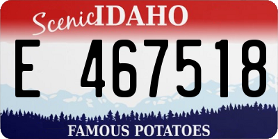 ID license plate E467518