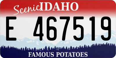 ID license plate E467519