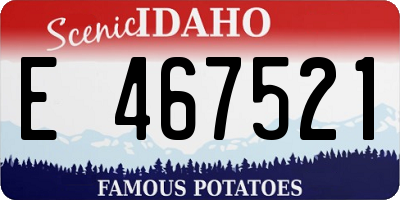 ID license plate E467521