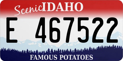 ID license plate E467522